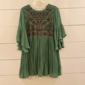 Boho dress with embroidery